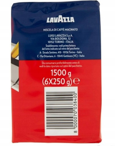 Lavazza Crema E Gusto Forte mletá káva 1x250g