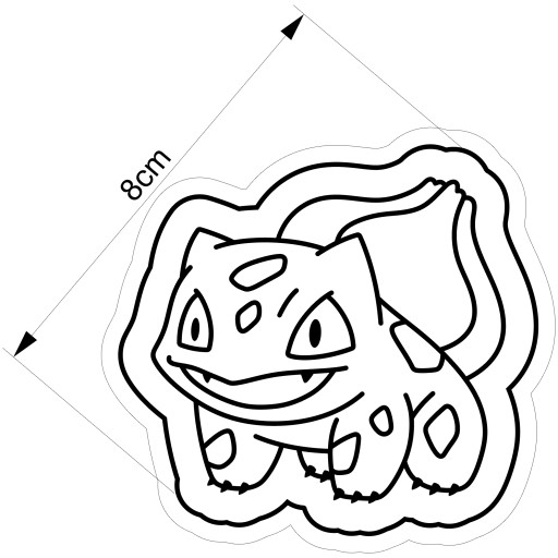 Vykrajovač na sušienky Pokemon Bulbasaur 1 8 cm