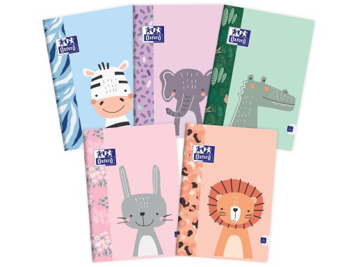 Detský školský zošit, modrý, A5, štvorčekovaný, 16 strán, Oxford Kids ZEBRA