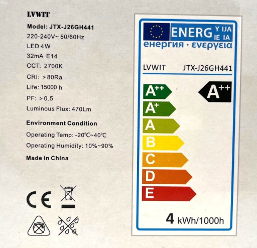 ŽIAROVKY LED FILAMENTOVÉ 6ks E14 4W=40W 2700K ECO