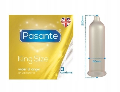 KONDÓMY PASANTE KING VEĽKOSŤ XL - 3 KUSY