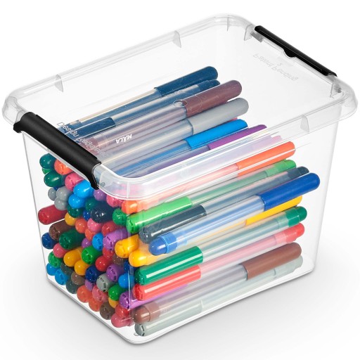 PLASTOVÝ KONTAJNER S VEKOM NA ÚLOŽNÝ BOX ORGANIZÁTOR 2,5L