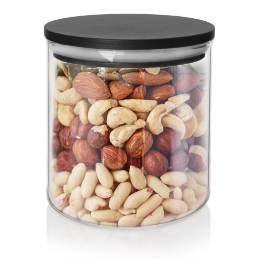 KUCHYŇSKÁ dóza na sypké produkty, potraviny, sklo, s tesnením, 450 ml