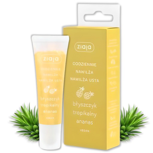 Ziaja lesk na pery tropický ananás, hydratuje pery každý deň, 12 ml