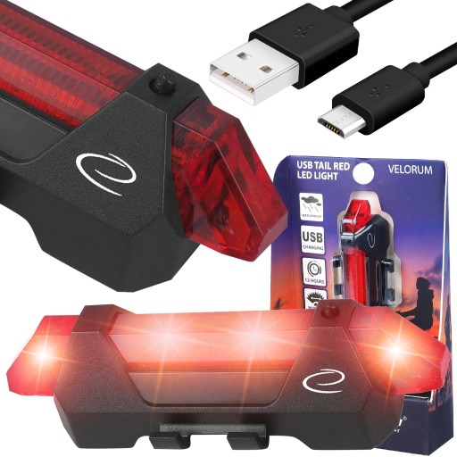VÝKONNÁ ZADNÁ BICYKLE LAMPA, BATÉRIA, USB KÁBEL