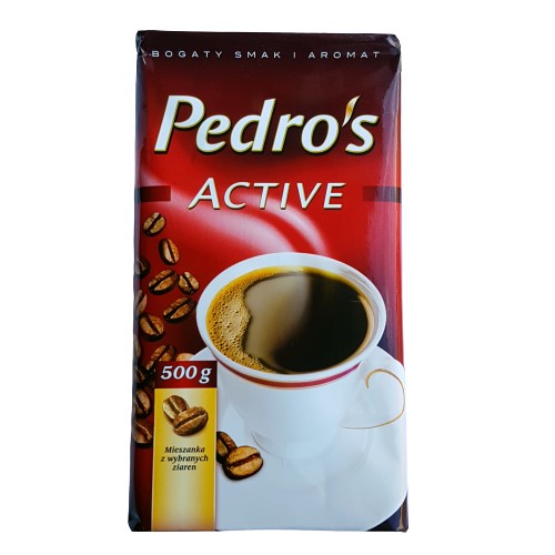 Pedros ACTIVE Pražená mletá káva 500g