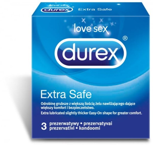 Extra bezpečné kondómy Durex 3 ks