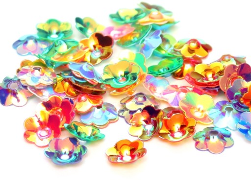 Flitre FLOWERS flash 10mm 140ks MIX farba AB