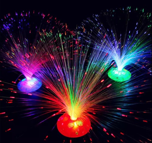 UFO FIBER OPTIC LAMP meniace farby LED