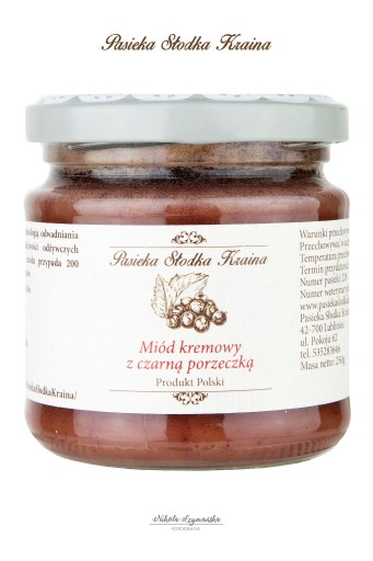 PRÍRODNÝ KRÉMOVÝ MED S ČIERNYM PRÚDOM 250g VČIARSKY NEKTÁR
