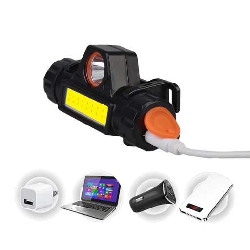 XPE COB LED HLAVOVÁ LAMPA MAGNETOVÁ USB HLAVOVÁ LAMPA