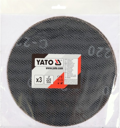 BRÚSNY SIEŤOVÝ KOTÚČ SO VELCRO 225 mm P220 3 KS