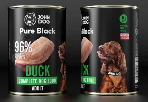 John Dog Pure kačica 96% 400g mokré krmivo pre psov