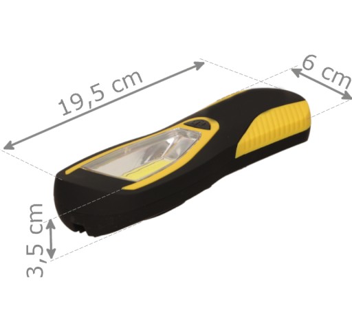 LED DIELENSKÉ SVIETIDLO S MAGNETOM NA HÁČKU NA BATÉRIU