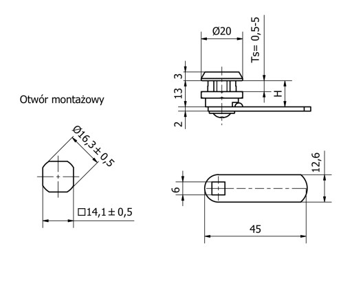 ZÁMOK NA MINCI DO CHROMOVANÝCH SKRINÍK 13 MM