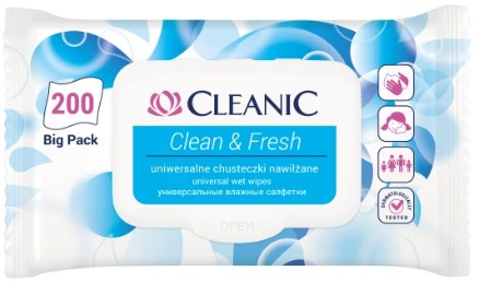 Cleanic Universal vlhčené obrúsky 200 ks