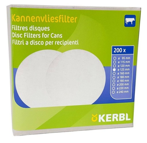 MLIEČNE FILTRE PRIEMER DISKU 125MM 200 KUSOV KERBL