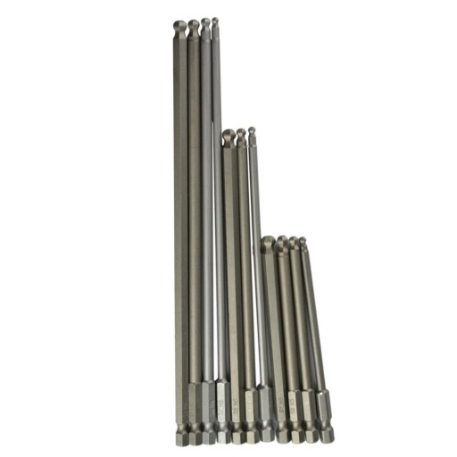 Dlhý magnetický bit HEX H3 150 mm Guľôčkový hrot