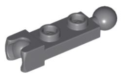 LEGO 1X2 S HÁKOM TMAVO SIVÁ 14419 PRE 2 KS