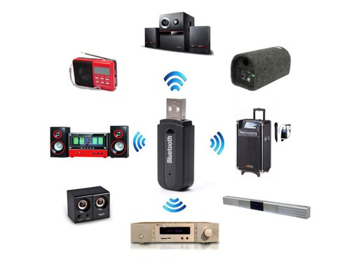 PRIJÍMAČ ZVUKU ADAPTÉR BLUETOOTH AUX KONEKTOR USB