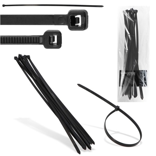 10x sťahovacie pásky Káblové pásky Zipsy 8,8 x 550 mm Silné UV sťahovacie pásky