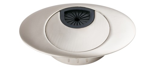 Oválna káblová priechodka, priemer 60 mm, saténový matný nikel - KD-60/O AMIX