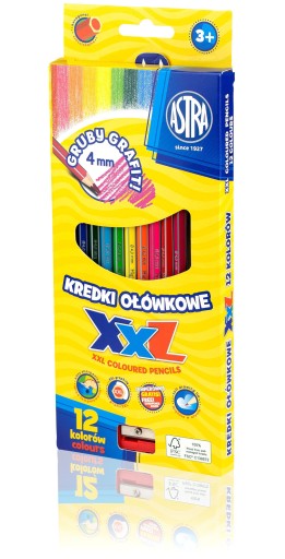 Astra XXL TUŽKOVÉ PASTIELKY 12 farieb + orezávatko