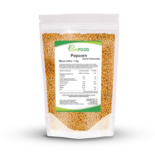 KUKURICA 1KG POPCORN ZRNÁ NA PEČENIE BEZ SOLI 1000G