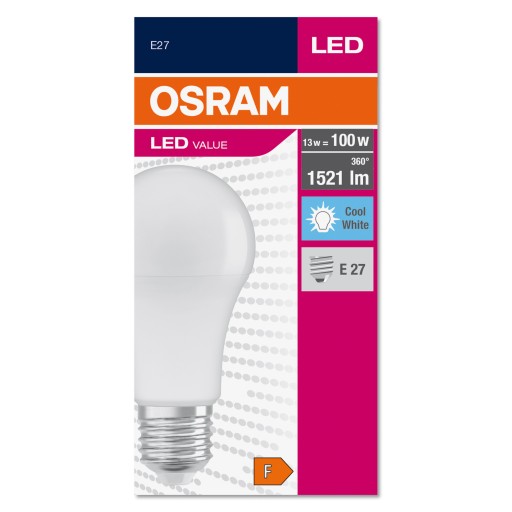 LED žiarovka 13W=100W E27 Osram 4000K biela