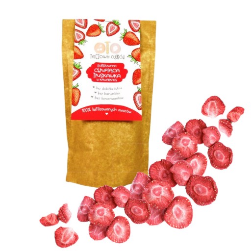 OTOLANDIA MRAZOM SUŠENÉ OVOCIE JAHODY V KÚSOCH CHrumkavá SNACK 20g
