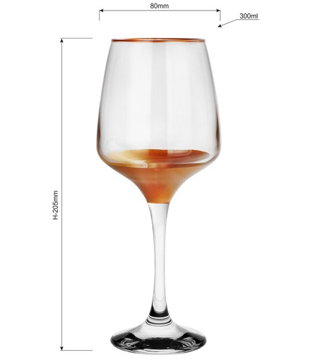 300 ml ZLATÉ POHÁRKO, RUČNE VYROBENÉ, NA VÍNO, VODU
