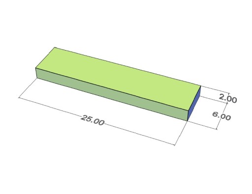 Neodymový tanierový magnet MPŁ 25x6x2 N38