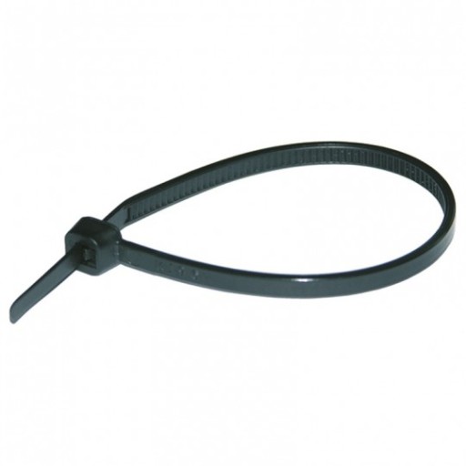 Sťahovacie pásky na zips, sťahovacie pásky, 142x2,5 mm, čierna