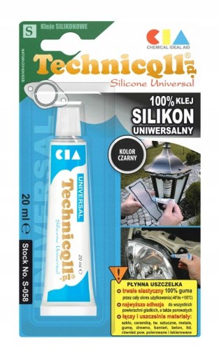 Univerzálny čierny silikón 20 ml