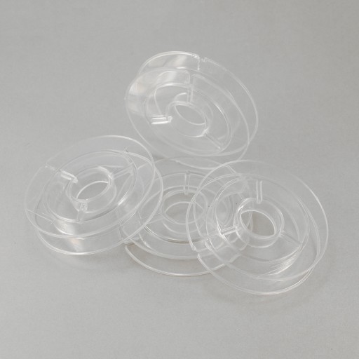 Plastová cievka, bezfarebná, 50x10mm, vnútorný priemer: 36mm, 10ks