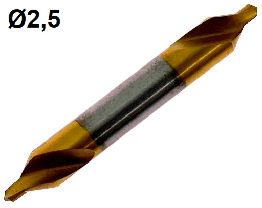 Stredový vrták NWRc fi 2,5 HSS + TIN 60 stupňov