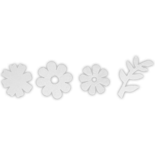JARNÉ NÁLEPKY FLOWERS LEAVES trblietky MIX