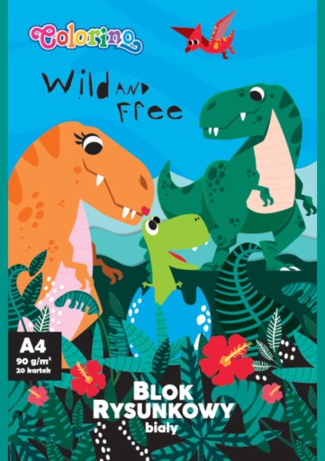 COLORINO KRESLENIE A4/20K BIELE DINO 14537