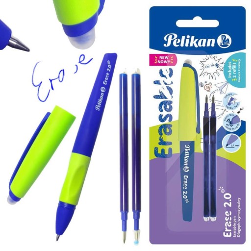 Zmazateľné pero + 2 náplne PELIKAN Erase 2.0 BLUE zmazateľné
