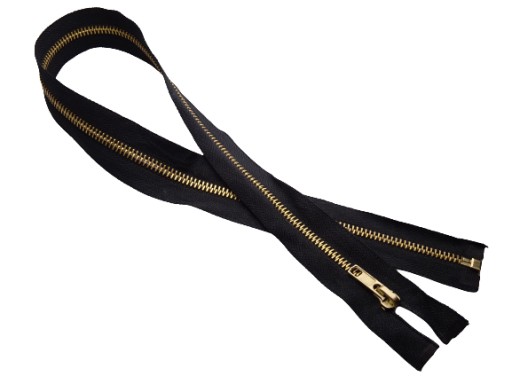 Kovový posuvný zámok, zips, 5 zlatých, 60 cm