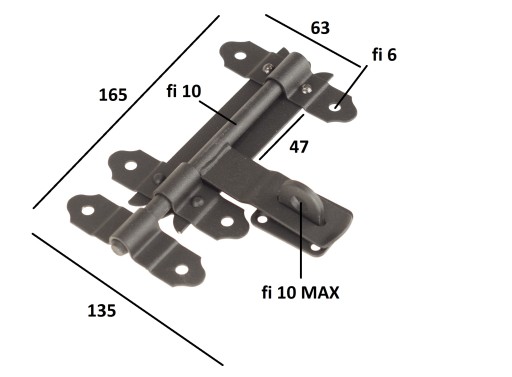 KOVANÁ ZÁPADKA DVERÍ GARÁŽOVÁ BRÁNA TRANSIT 150MM PRÁŠKOVÉ POĽSKO
