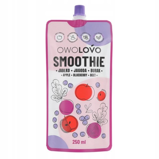 Owolovo Smoothie Mix 4 príchute 250 ml x 4 kusy