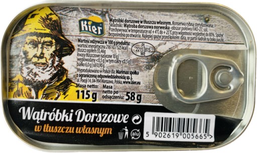 TRESKA RYBIA PEČEŇ VO VLASTNOM TUKU 115 G SRDCE