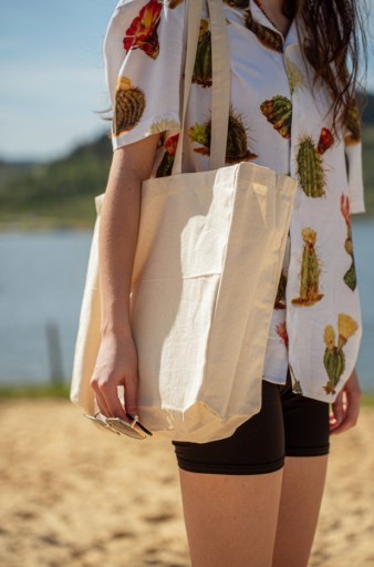 NÁKUPNÁ TAŠKA 45x12x12x35cm ECRU ECO Bavlna 280g