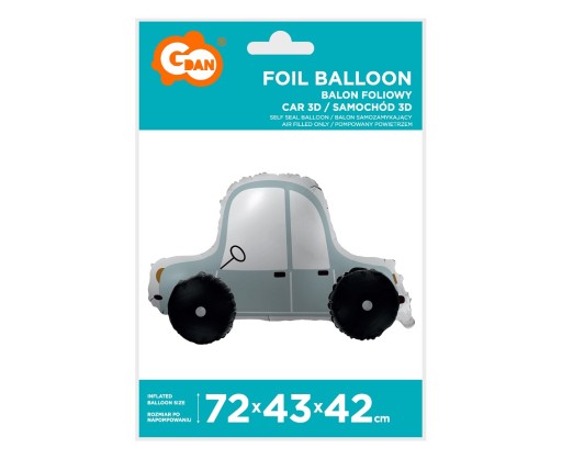 Balónik do auta Auto Toy Birthday trojrozmerná 3D fólia 72x43x42 cm