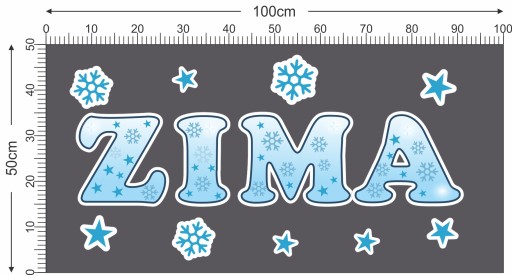 ZIMNÁ DEKORÁCIA, ZIMNÉ PÍSMENO, veľké, výška 21cm, WZ4
