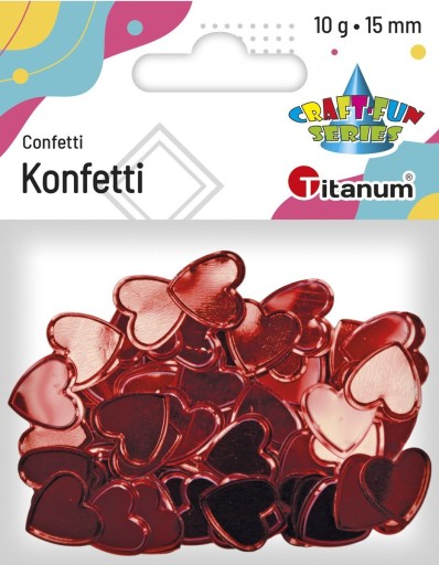 Konfetové srdiečka 10g 15mm titánové