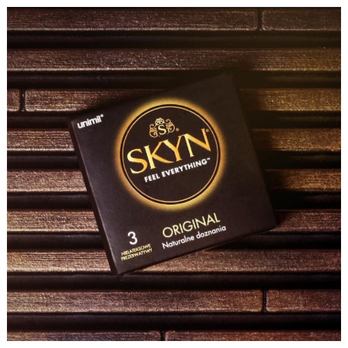 Unimil SKYN ORIGINAL klasické kondómy, 3 ks bez latexu