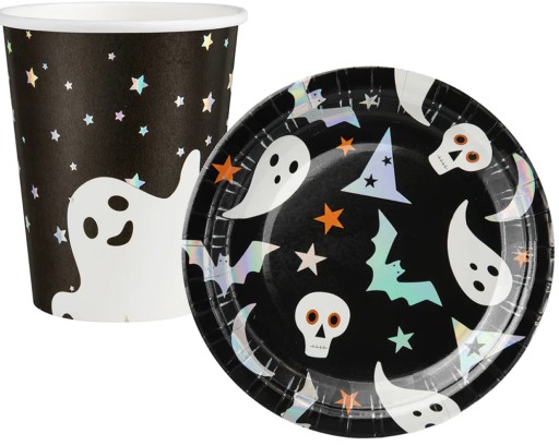 halloween papierové poháre, 6ks, duchovia