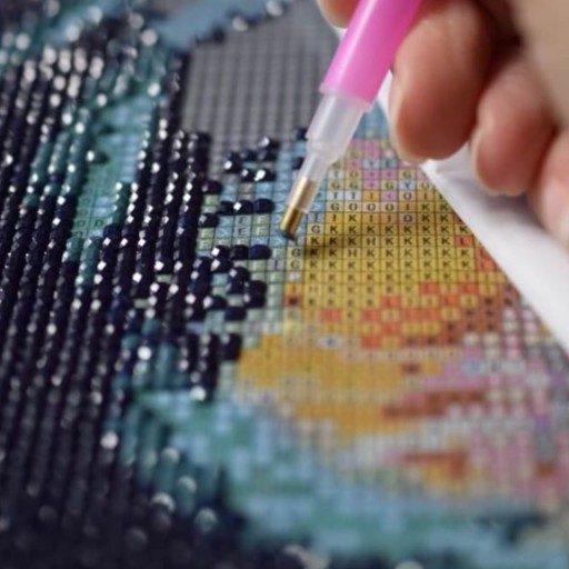 Diamantové vyšívanie Diamantová maľba 5D mačka s motýľom 30x30